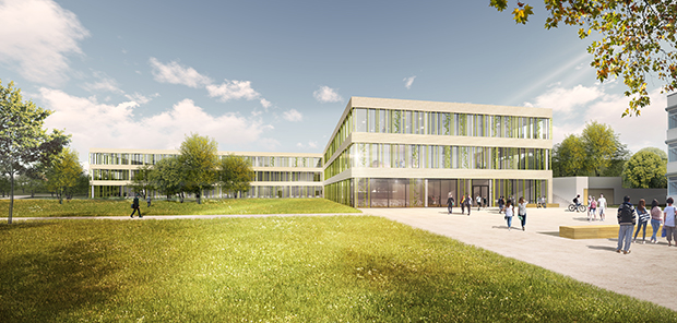 Die neue Albert-Schäffle-Schule bietet 8.225 Quadratmeter Raum zum Lehren und Lernen. (Bildquelle: a