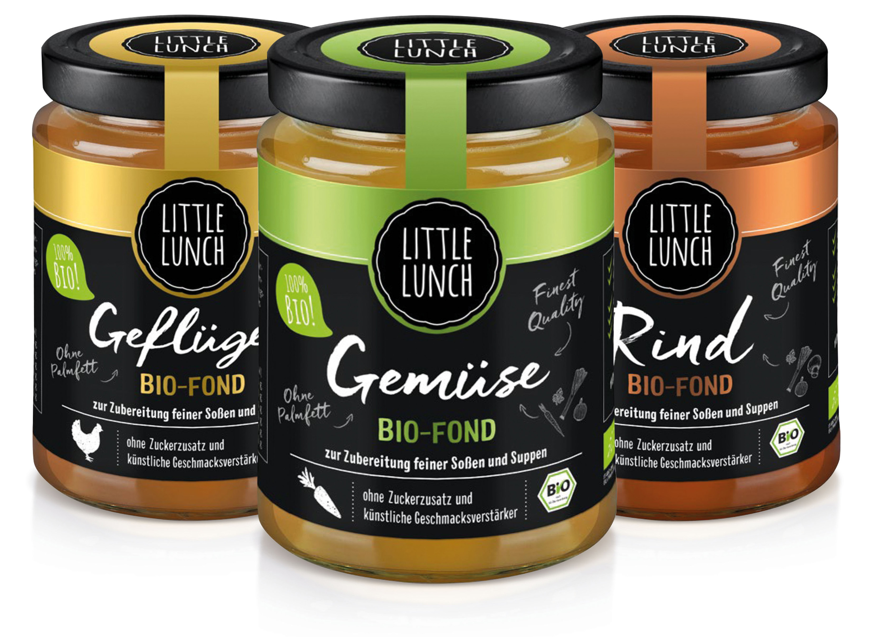 Brandneue Bio-Produkte von Little Lunch: Geflügel-, Gemüse- und Rinderfond Brandneue Bio-Produkte von Little Lunch: Geflügel-, Gemüse- und Rinderfond