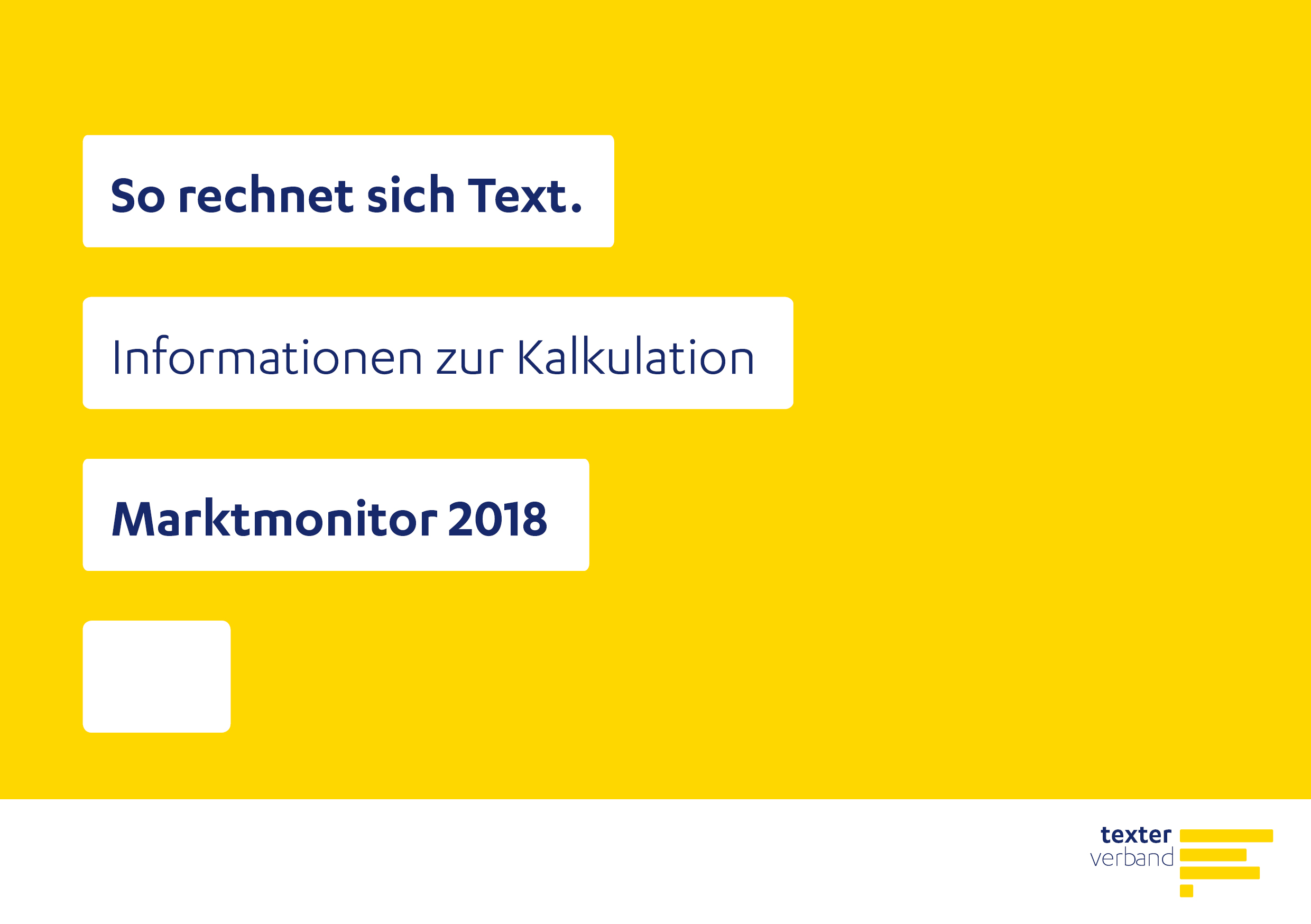 Relaunch Marktmonitor 2018 des Texterverbands?inklusive aktualisierte AGB
