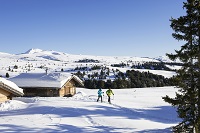 Schneeschuhwanderer bei der Villanderer Alm (Tourismusverein Klausen)