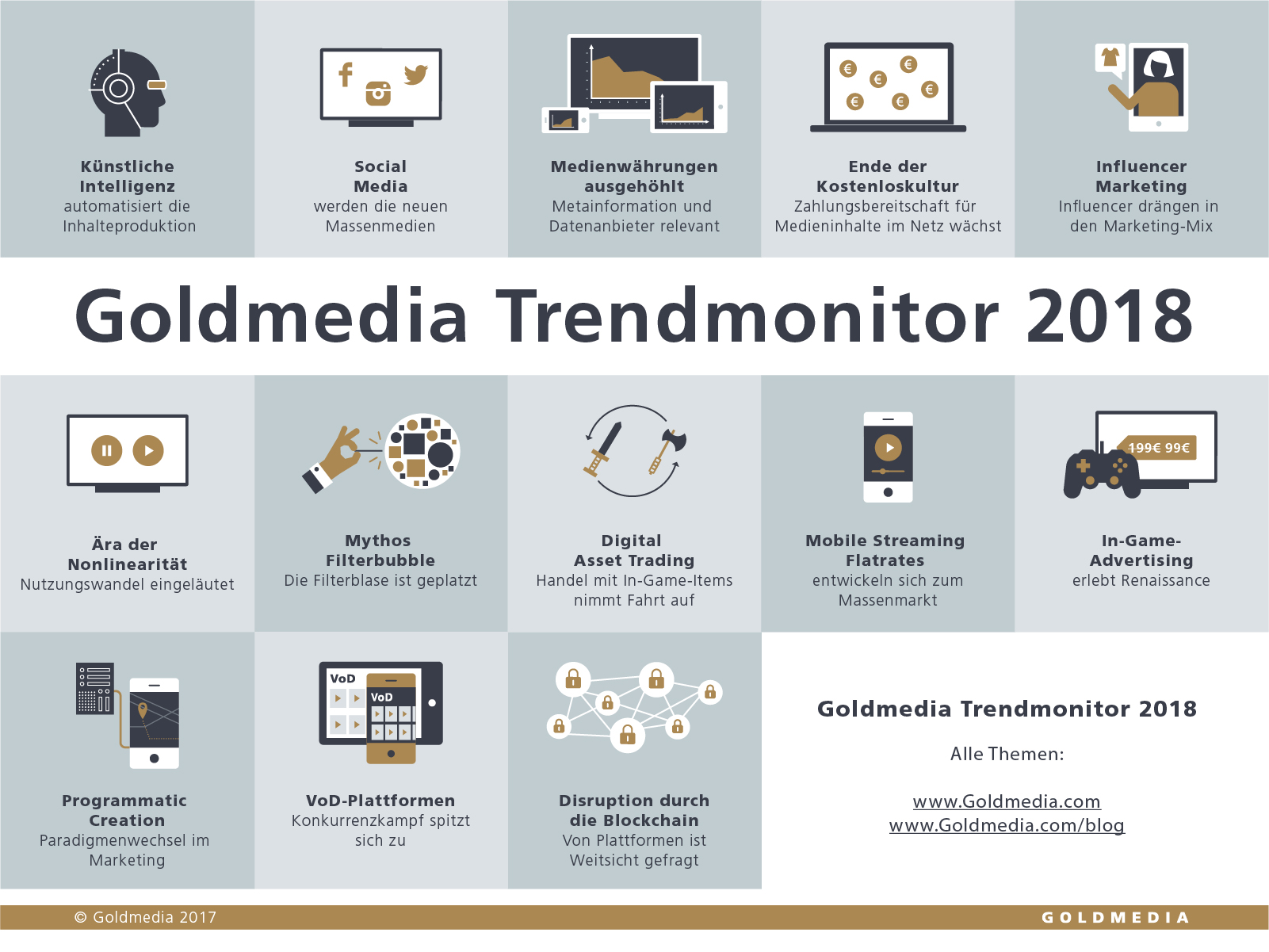 Infografik Goldmedia Trendmonitor 2018,©Goldmedia/Franziska Veh 2017