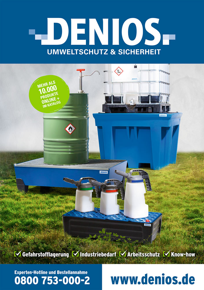 Der DENIOS Frühjahrsktalog enthält eine Reihe neuer Produkte und Entwicklungen