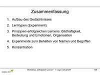 Beispiel Training