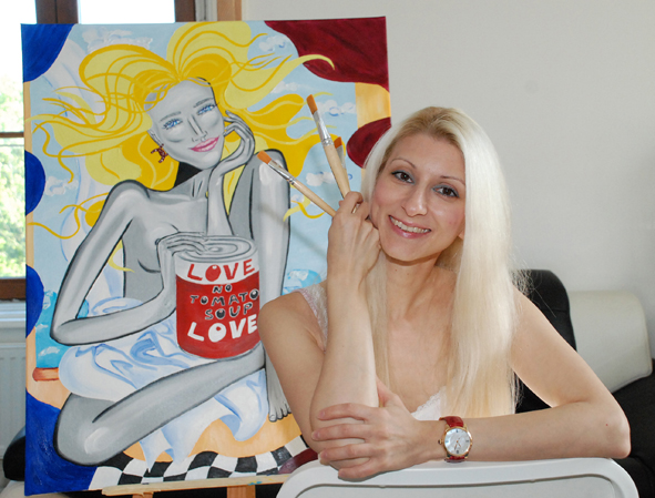 bekannte Pop Art Künstlerin Tanja Playner bekannte Pop Art Künstlerin Tanja Playner