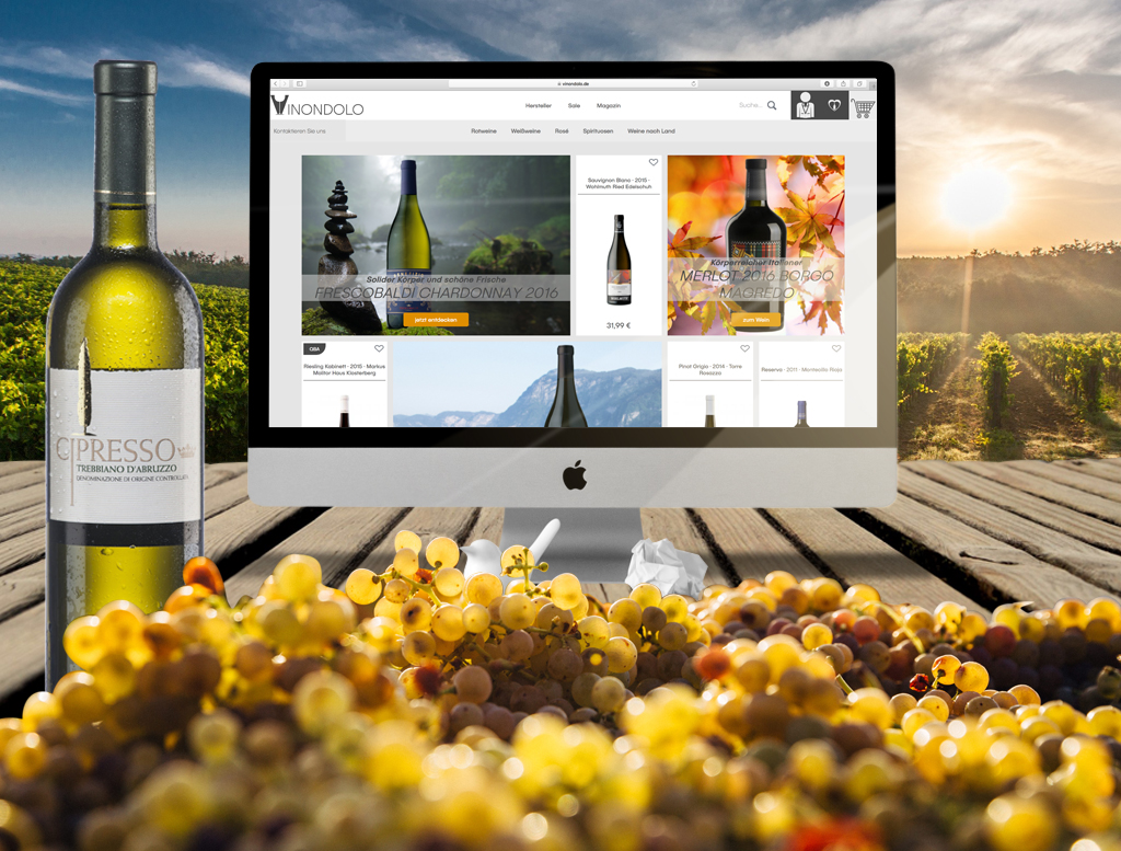 Ausblick auf den neuen Online Shop von Vinondolo