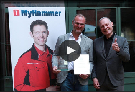 Markus Knöpper und Thomas Issler beim Gewinn der Handwerkerseite des Jahres Markus Knöpper und Thomas Issler beim Gewinn der Handwerkerseite des Jahres