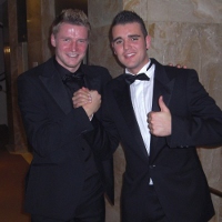 Mario Dornbach und Maik Franz (links) lernten sich in Frankfurt kennen.
