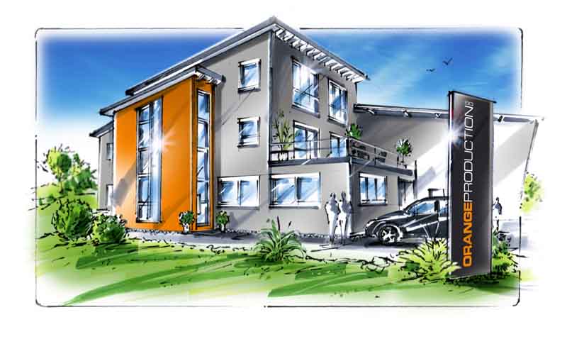 Firmengebäude (Illustration: ORANGE PRODUCTION DG, frei zur Veröffentlichung bei Namensnennung) Firmengebäude (Illustration: ORANGE PRODUCTION DG, frei zur Veröffentlichung bei Namensnennung)