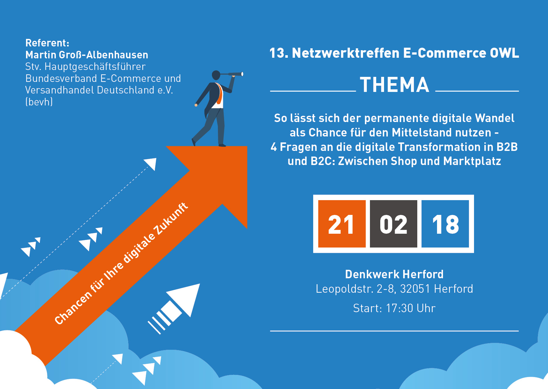 Referent beim 13. Netzwerktreffen E-Commerce OWL ist Martin Groß-Albenhausen Referent beim 13. Netzwerktreffen E-Commerce OWL ist Martin Groß-Albenhausen