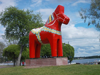 Das Dalapferd - Statue in der mittelschwedischen Gemeinde Mora