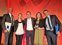 Lisa Meyer (2.v.re.) mit J. Ritter, A. Böhmer, F. Bartels und A. Griesbach. (Bild: Novotel Erlangen)