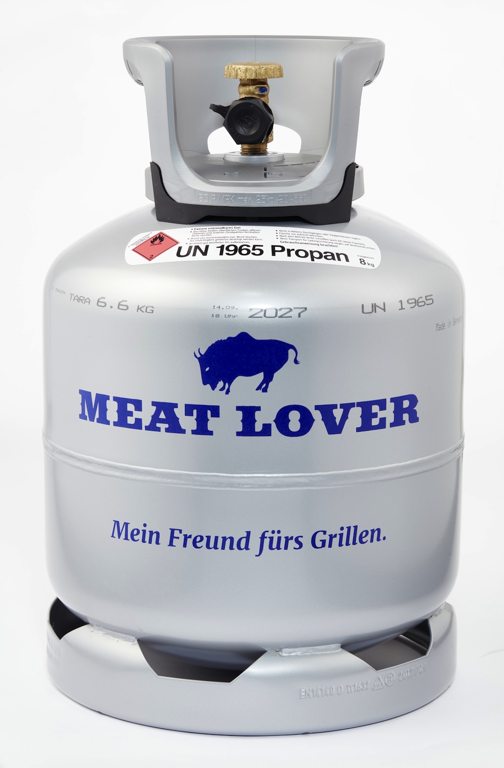 Die neuartige Grillflasche?MEAT LOVER?steht PROGAS-Kunden ab 2018 zur Verfügung. (Bildquelle: PROGAS Die neuartige Grillflasche?MEAT LOVER?steht PROGAS-Kunden ab 2018 zur Verfügung. (Bildquelle: PROGAS