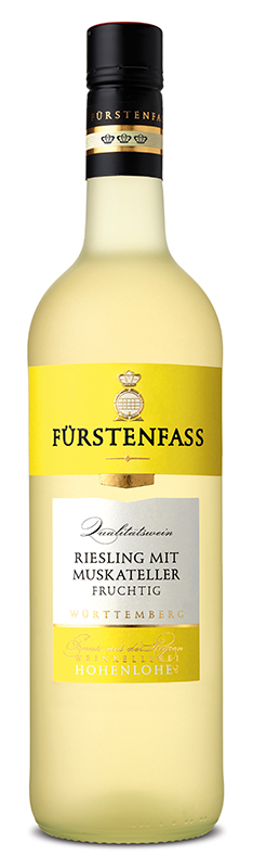 Fruchtige Fürstenfass-Weißweincuvée Riesling mit Muskateller (Bild: Weinkellerei Hohenlohe) (Bildque Fruchtige Fürstenfass-Weißweincuvée Riesling mit Muskateller (Bild: Weinkellerei Hohenlohe) (Bildque