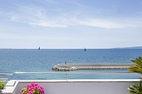 Aussicht vom Balkon aufs Meer (Hotel Portixol)