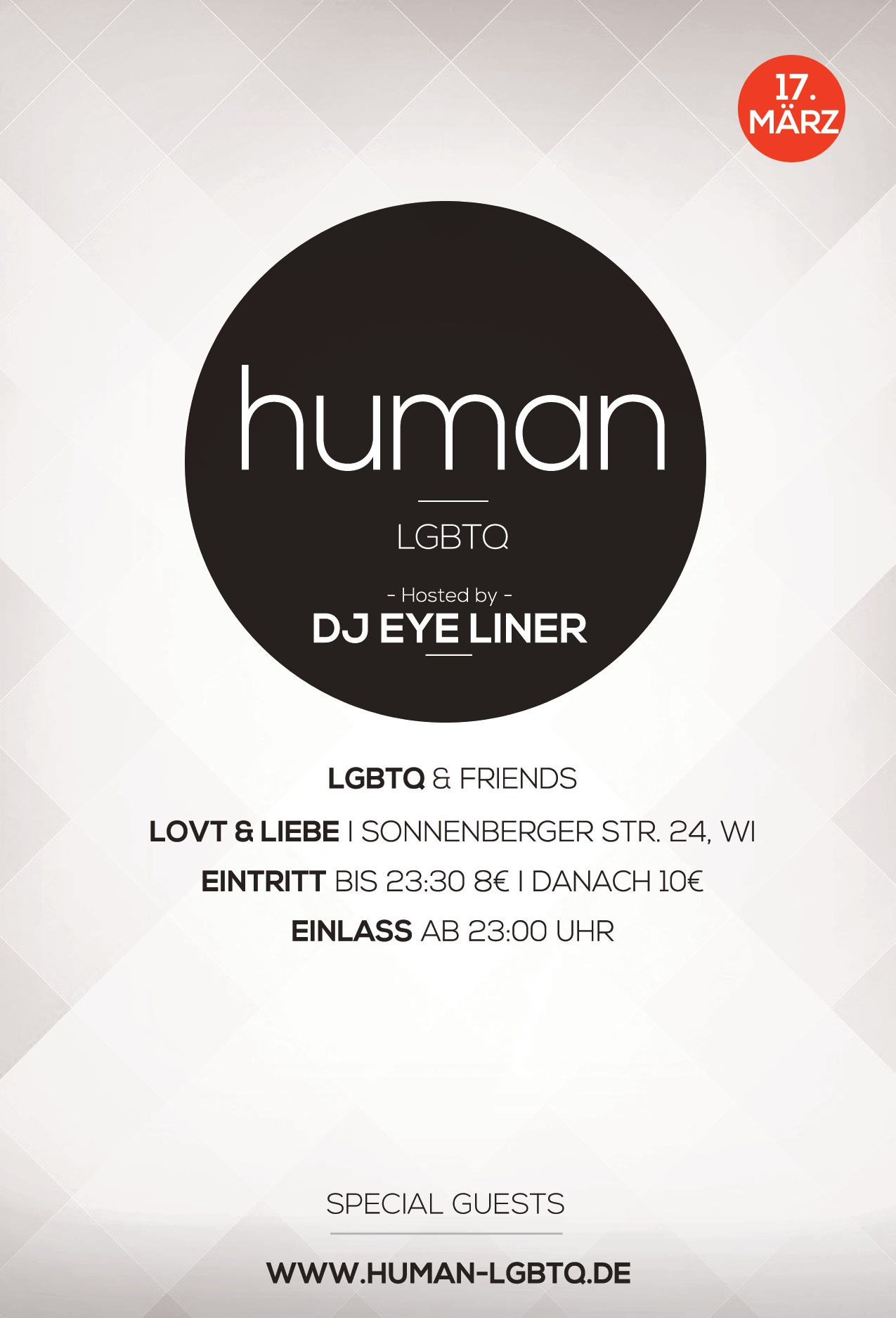 Human - LGBTQ for gays& friends am 17.03. im Lovt&Liebe in Wiesbaden