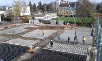 Slim-Line-Hohlkörper auf der Erdgeschossdecke des Projektes „Zielstattstraße 27“ Slim-Line-Hohlkörper auf der Erdgeschossdecke des Projektes „Zielstattstraße 27“