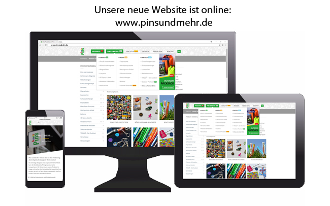 Pins& mehr im neuen Look Pins& mehr im neuen Look