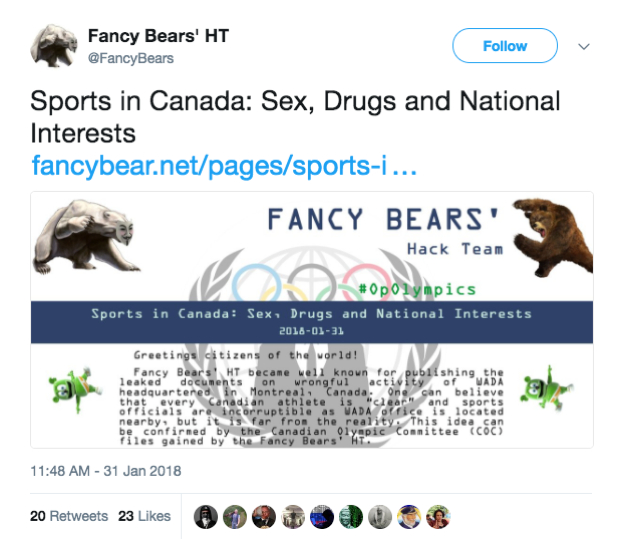 Fancy Bears Datenleak (Kanada) Fancy Bears Datenleak (Kanada)