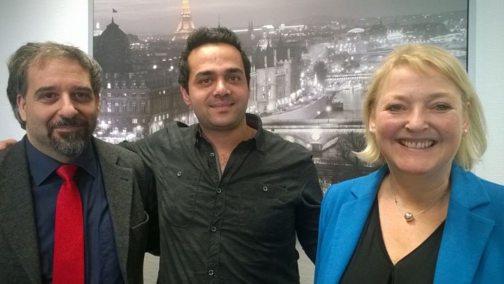 Vlnr: Dimitri Andreadis, Omar Hlihil, Michaela Einig Vlnr: Dimitri Andreadis, Omar Hlihil, Michaela Einig