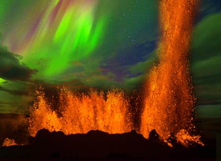 Ausbruch des Vulkanes Bárðarbunga-Holuhraun Copyright: Stefan Erdmann Ausbruch des Vulkanes Bárðarbunga-Holuhraun Copyright: Stefan Erdmann