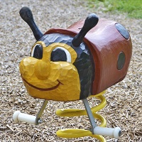Federwippgerät aus Robinienholz