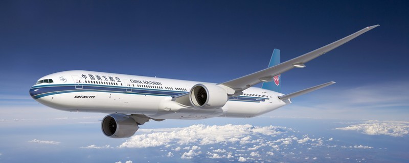 Mit Flugzeugen vom Typ Boeing B777-300ER fliegt China Southern Airlines in die USA