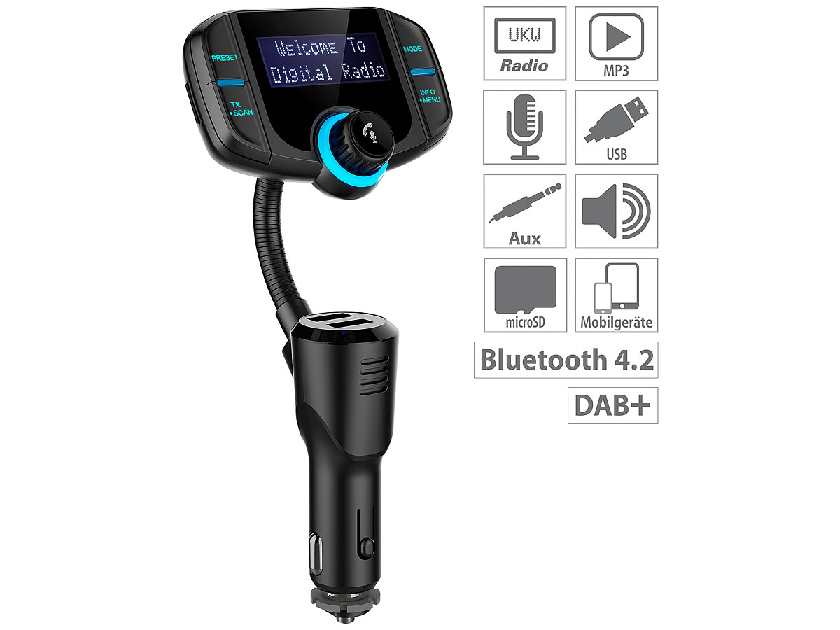 auvisio DAB+ Empfänger und Bluetoothfreisprecheinrichtung FMX-650.dab, www.pearl.de auvisio DAB+ Empfänger und Bluetoothfreisprecheinrichtung FMX-650.dab, www.pearl.de