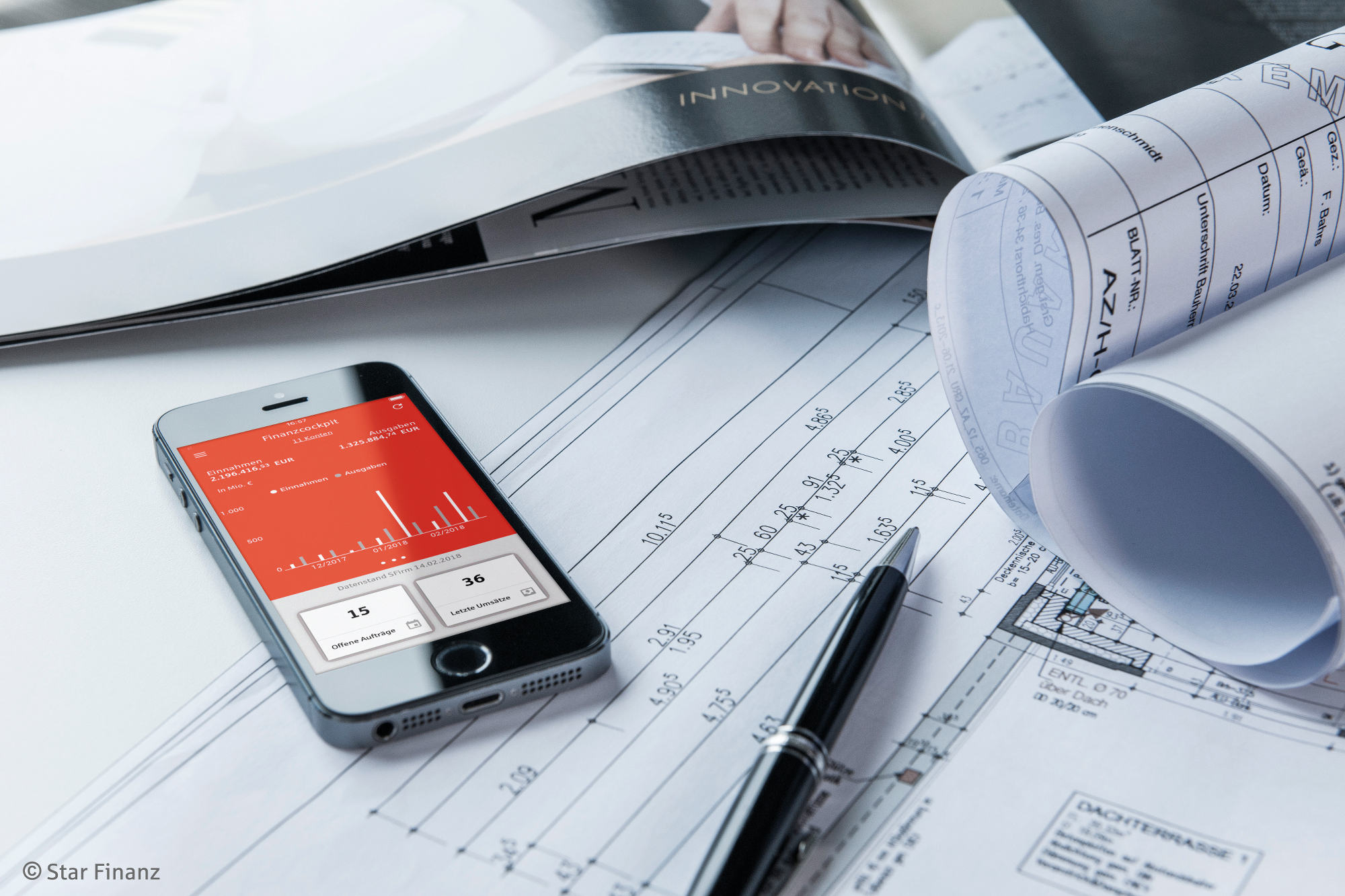 Mit der App"Finanzcockpit" behalten Firmenkunden stets denÜberblicküber die Finanzen Mit der App"Finanzcockpit" behalten Firmenkunden stets denÜberblicküber die Finanzen
