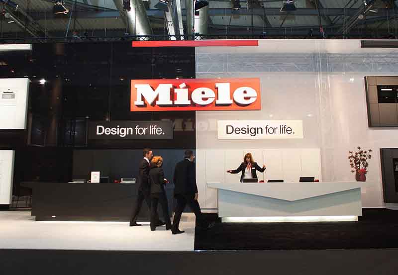 MIELE Messestand (Foto: LK Aktiengesellschaft, frei zur Veröffentlichung)