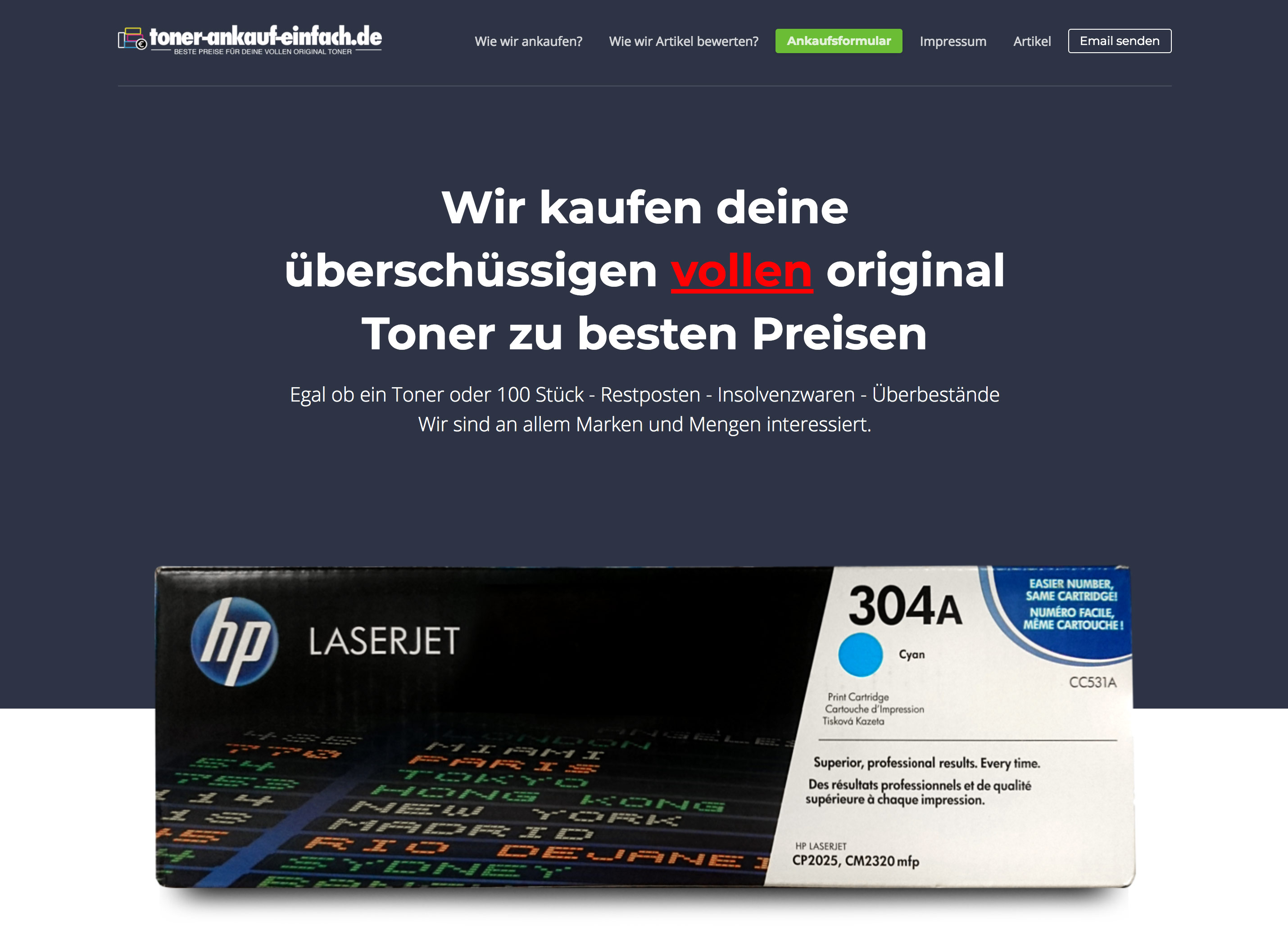 Toner Ankauf - Einfach& unkompliziert Toner Ankauf - Einfach& unkompliziert