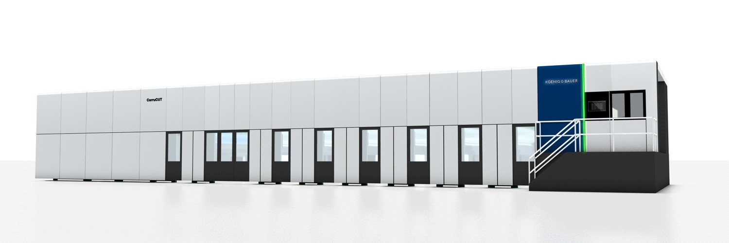 Beispielhaftes 3D-Schema der neuen High Board Line Rotationsstanze CorruCUT von Koenig & Bauer