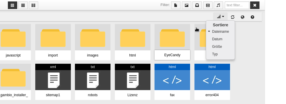 Der neue Datei-Manager im Master Update 3.8 Der neue Datei-Manager im Master Update 3.8