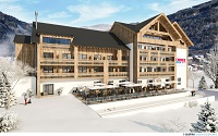 Fassade des COOEE alpin Hotels Dachstein im Winter (COOEE alpin Hotels) Fassade des COOEE alpin Hotels Dachstein im Winter (COOEE alpin Hotels)