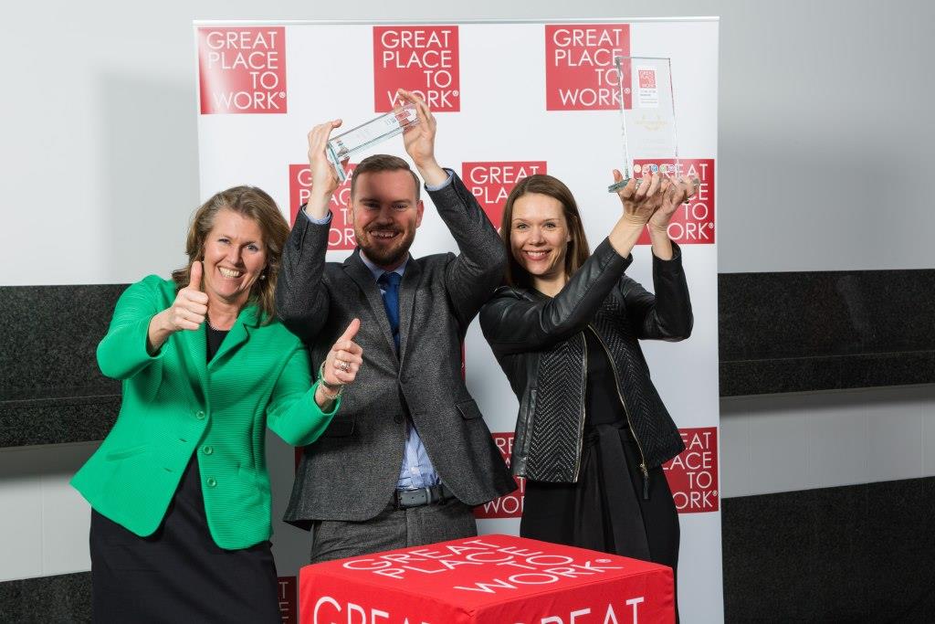 Das Edenred Deutschland-Team freut sichüber die begehrte Great Place to Work®-Auszeichnung. (Bildque