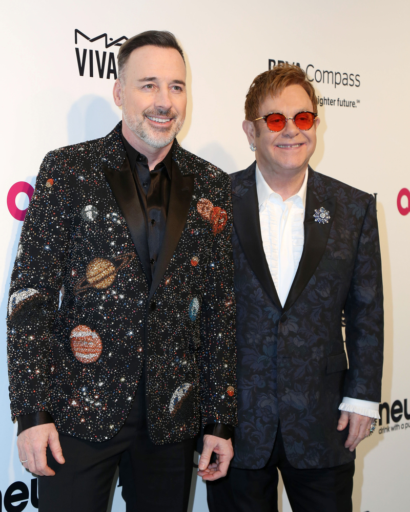 LOS ANGELES: David Furnish, Elton John at the 25the Annual Elton John Academy Awards Viewing Party ( LOS ANGELES: David Furnish, Elton John at the 25the Annual Elton John Academy Awards Viewing Party (