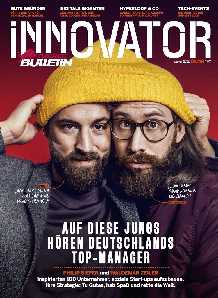 Titelbild The Red Bulletin Innovator, Heft 01/18 Titelbild The Red Bulletin Innovator, Heft 01/18