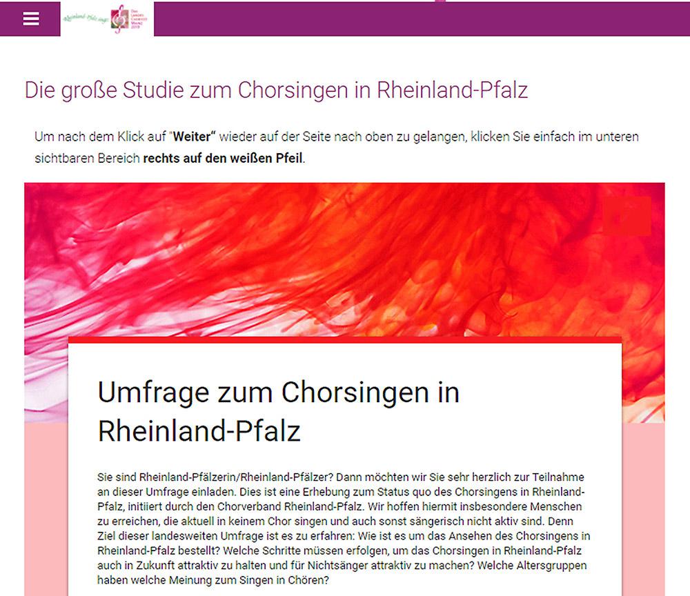 Ihr Stimme ist gefragt: Noch bis zum 29. März kann man an der Umfrage zum Chorsingen teilnehmen. Ihr Stimme ist gefragt: Noch bis zum 29. März kann man an der Umfrage zum Chorsingen teilnehmen.