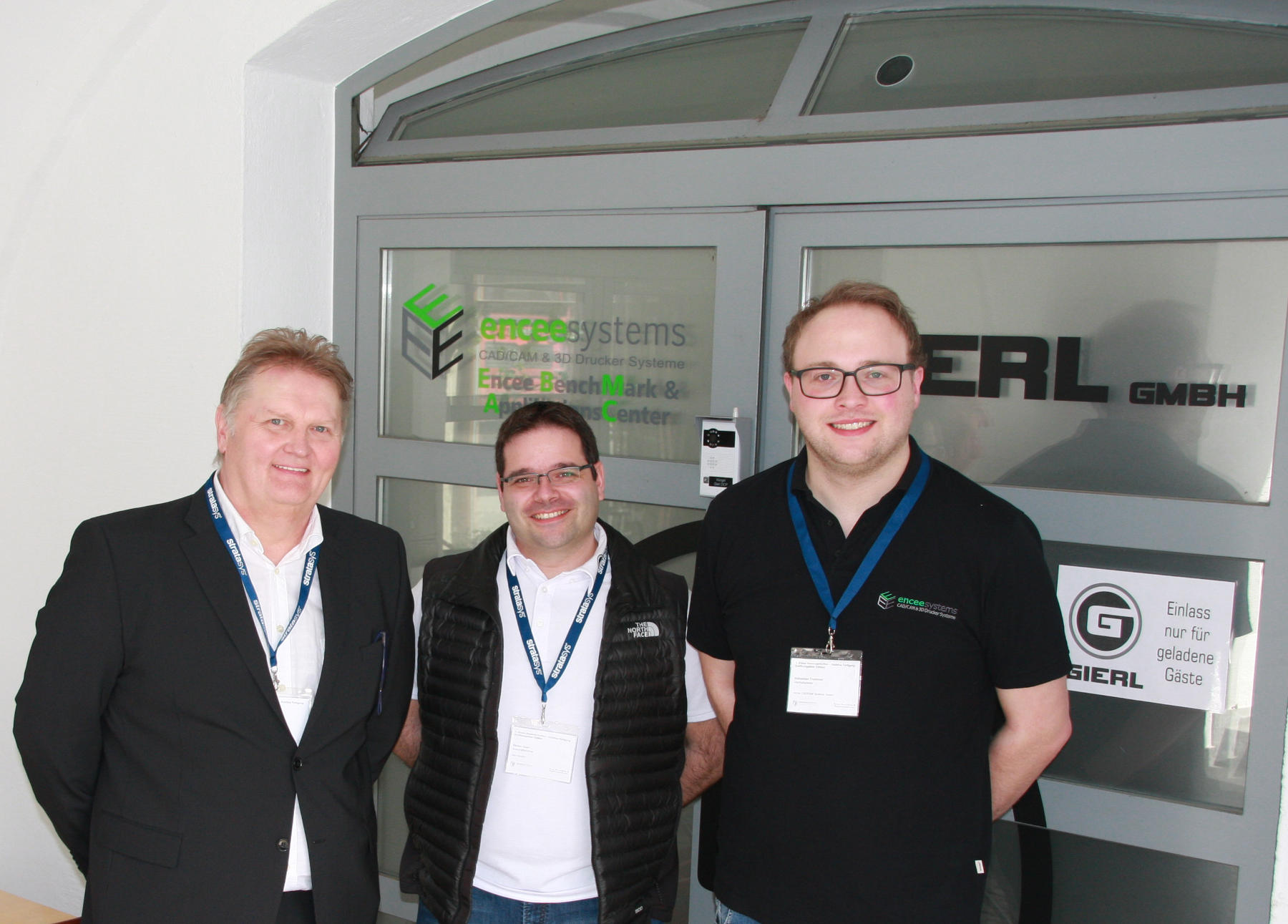 V.l.n.r.: Wolfram Becker, GF encee, Stefan Gierl, GF Gierl DCP und Sebastian Trummer, encee (Bildque