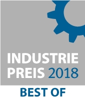 Das Best of-Siegel des INDUSTRIEPREISES 2018 (Bildquelle: Huber Verlag für Neue Medien GmbH)