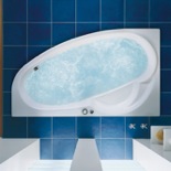 Toplax®-Badewanne Glamü Evolis, 160 x 100 cm, Farbe Alpinweiß, hier mit Whirlpool-System Glamü TriTe Toplax®-Badewanne Glamü Evolis, 160 x 100 cm, Farbe Alpinweiß, hier mit Whirlpool-System Glamü TriTe