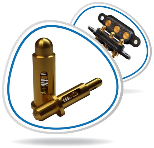 Gefederte Batteriekontakte