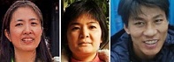 Aktivistinnen „Me Nam“ Nguyen Ngoc Nhu Quynh, Tran Thi Nga und Bürgerechtler Nguyen Van Oai (v.l.)