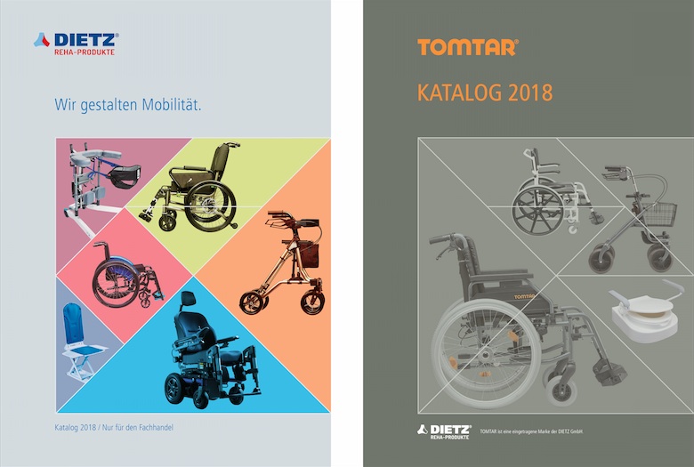 Der neue Bereich für TOMTAR Produkte im DIETZ Katalog hebt sich auch optisch ab.