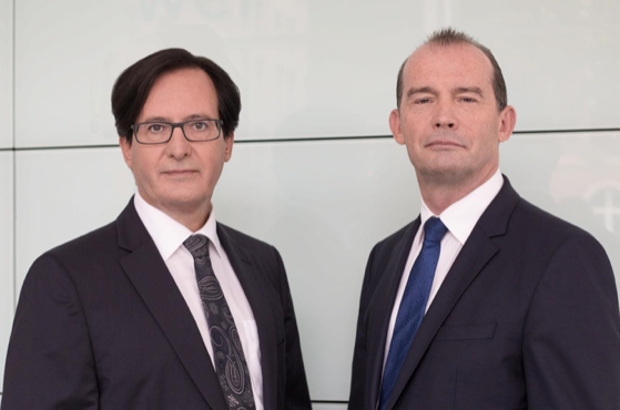 Paul Hüttig und Ditmar Rompf (v.l.)?Vorstände der Hüttig und Rompf AG Paul Hüttig und Ditmar Rompf (v.l.)?Vorstände der Hüttig und Rompf AG
