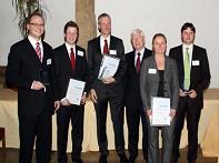 Die Top 3 des ibi Website Rating 2010: Tobias Ehret, Georgia Grosse, Deutsche Postbank; Prof. Dr. Ba