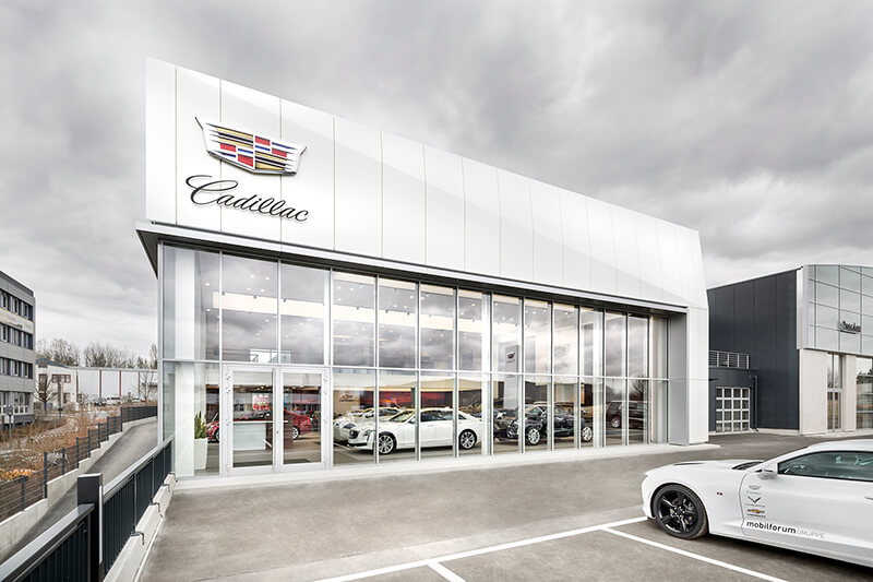 Cadillac-Standort mobilforum Gruppe, Autohaus Dresden-Kesselsdorf. © Cadillac Europe, PR