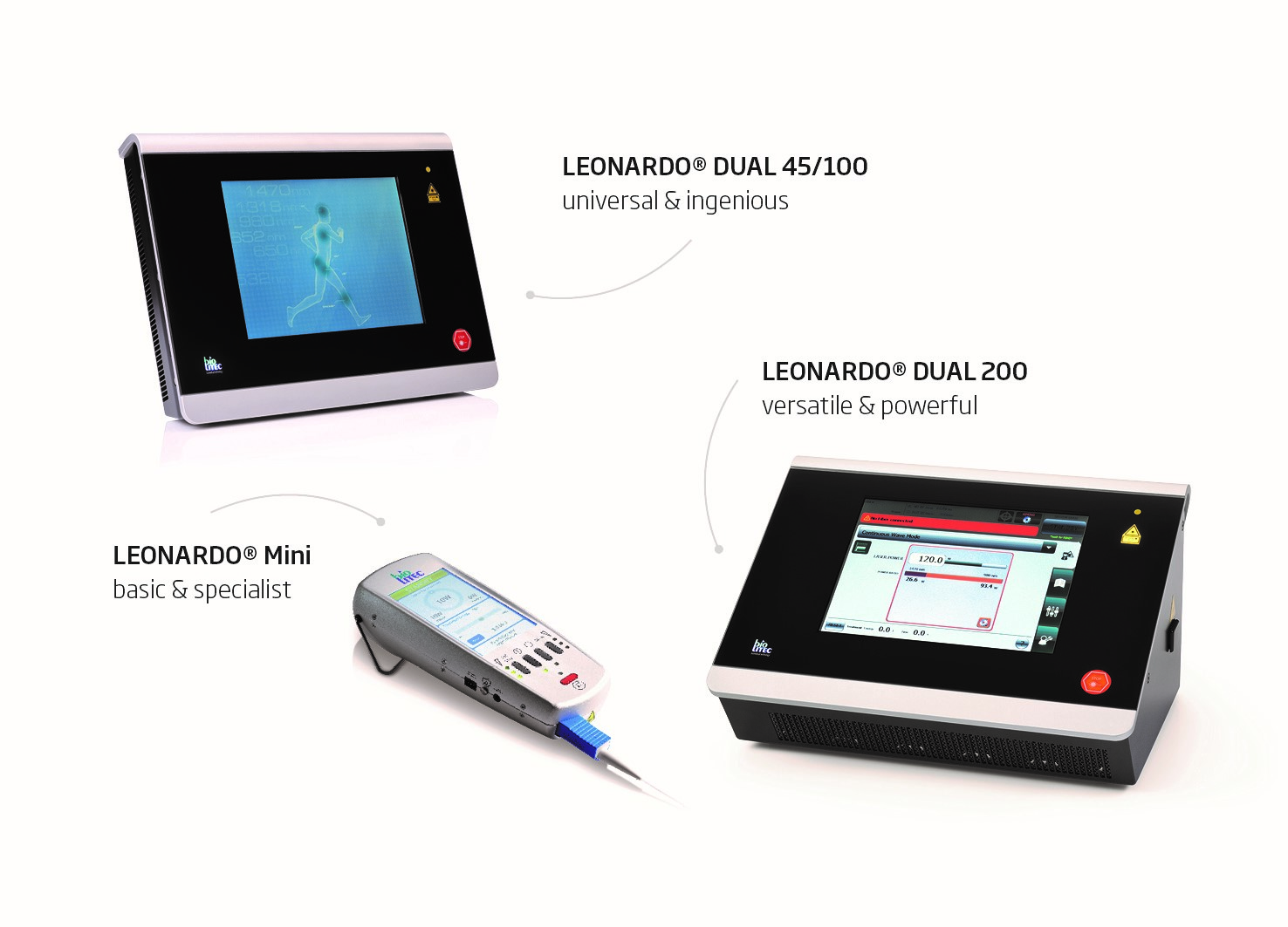 biolitec®LEONARDO®DUAL Laserfamilie (Bildquelle: biolitec biomedical technology GmbH)