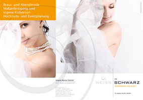 Corporate Design: Anzeigenmotiv | Weiß zu Schwarz Modellkleid und Event | © www.ronald-wissler.de Corporate Design: Anzeigenmotiv | Weiß zu Schwarz Modellkleid und Event | © www.ronald-wissler.de