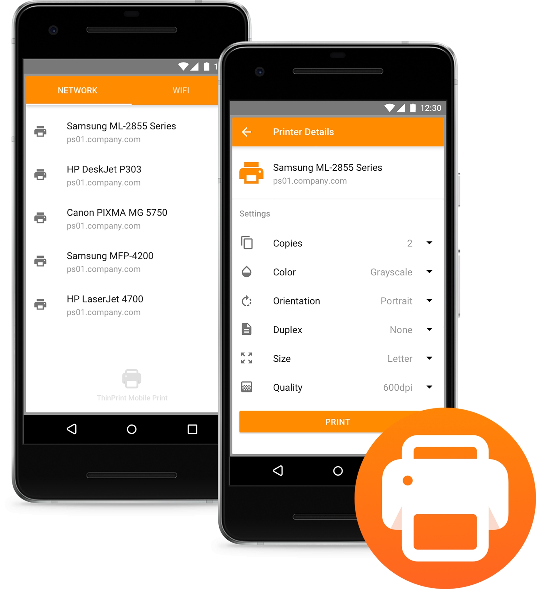 ThinPrint Mobile Print ermöglicht komfortables Netzwerk-Drucken mit iPhones& Android-Smartphones