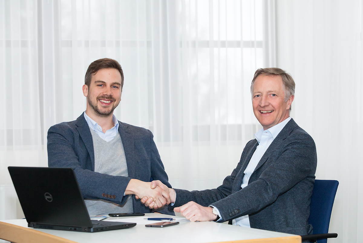 Hr. Schindlmeier, Geschäftsführer casavi GmbH& Hr. Thies, Vorstand Haufe-Lexware Real Estate AG.